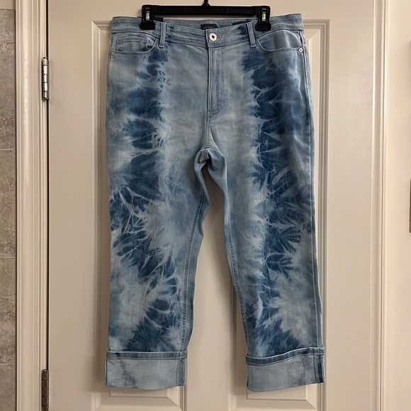 J Jill ladies denim cropped high rise - Picture 1 of 9